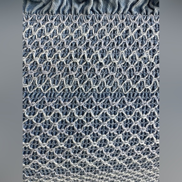 American Eagle Smocked Denim top - Picture 5 of 8